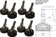 Swivel scale foot 8 pcs. floor scale feet 1/2-20 UNF swivel foot